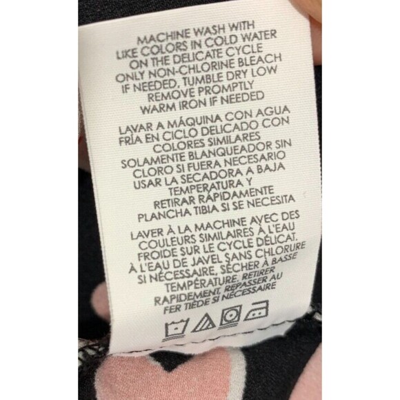 Women's Cabi Small (S) Black Pink Red Floral Print Cap Sleeve Top Blouse - Picture 6 of 11